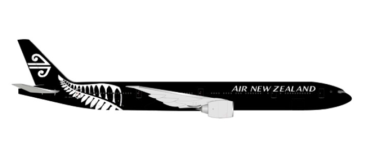 Air New Zealand Boeing 777-300ER Reg# ZK-OKQ New All Blacks Livery Herpa 523189-001 Scale 1:500