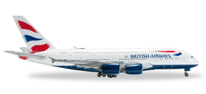 British Airways A380 Large Plane Resin Model apx 18"