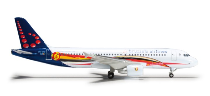 Canceled ! Brussels Airlines Aibrus A320 "Red Devils" HE556371 OO-ND  Scale 1:500