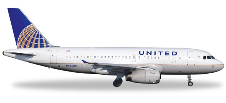 United Airlines New Color A319 "N855UA "Herpa HE526883 1:500