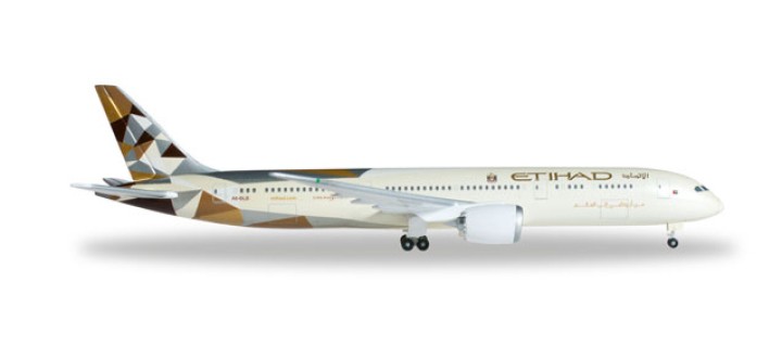 Etihad Boeing B787-9 Dreamliner Reg# A6-BLB Herpa Wings 527781-001 Scale 1:500