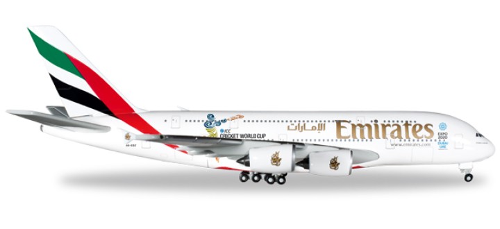 Emirates Airbus A380 "Cricket World Cup 2015" HE527897 Scale 1:500