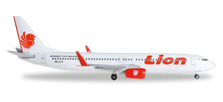 Lion Air Boeing 737-900ER Reg# PK-LJT Herpa Wings HE527996 Scale 1:500