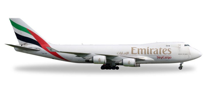 Emirates Sky Cargo Boeing B747-400F Reg# OO-THD Herpa Wings HE528207 Scale 1:500