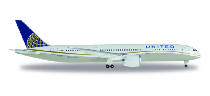 United Airlines Boeing B787-9 Dreamliner Reg# N45956 Herpa Wings HE528238-001 Scale 1:500
