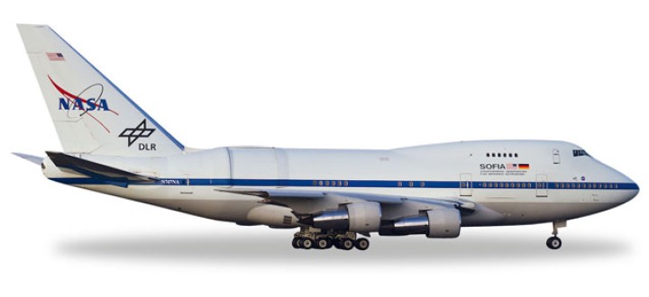 NASA SOFIA Boeing 747SP Reg# N747NA Herpa Wings 528498 Scale 1:500