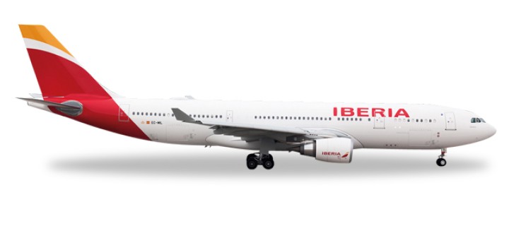 Highly detailed Herpa Wings diecast model airplane Iberia Airbus