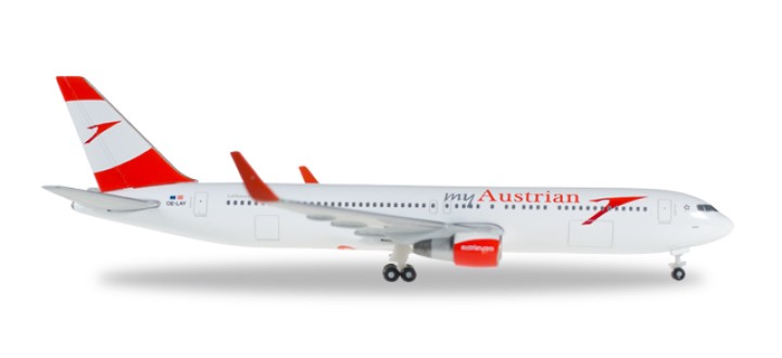 Air Austrian Airlines Boeing B767-300 Reg# OE-LAY Herpa Wings 529334 Scale 1:500