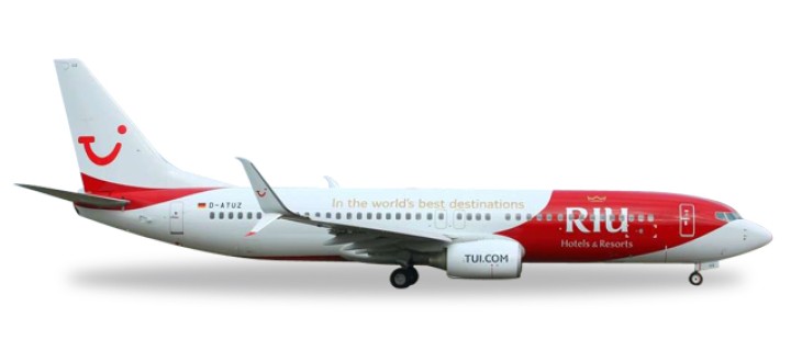 TUIfly Boeing 737-800 "RIU Hotels & Resorts" Reg# D-ATUZ Herpa Wings 529402 scale 1:500