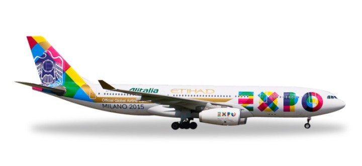 Etihad (Alitalia) Expo Milano Airbus A330-200 Reg# A6-EYH Herpa 529501 Scale 1:500