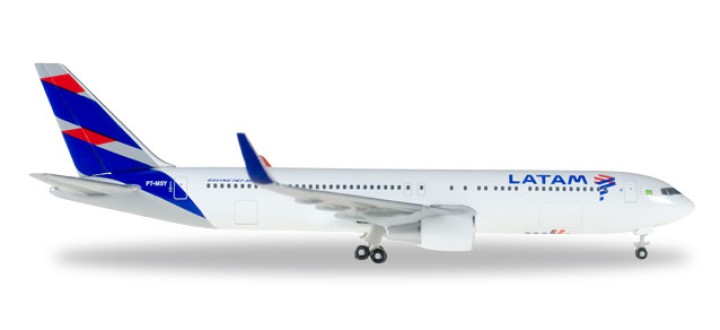 New Latam Airlines Boeing B767-300 Reg# PT-MSY Herpa Wings 529655 Scale 1:500