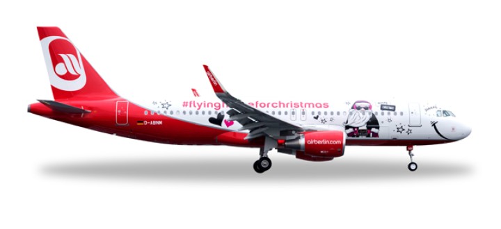 Air Berlin A320 Sharklets Lindt Christmas  Reg# D-ABNM Herpa Die Cast 529709 Scale 1:500