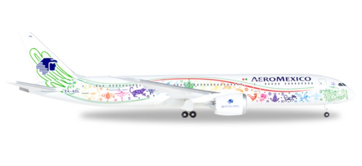 Aeromexico "Quetzalcoatl" Boeing 787-9 Dreamliner Reg# XA-ADL Herpa 530415 Scale 1:500