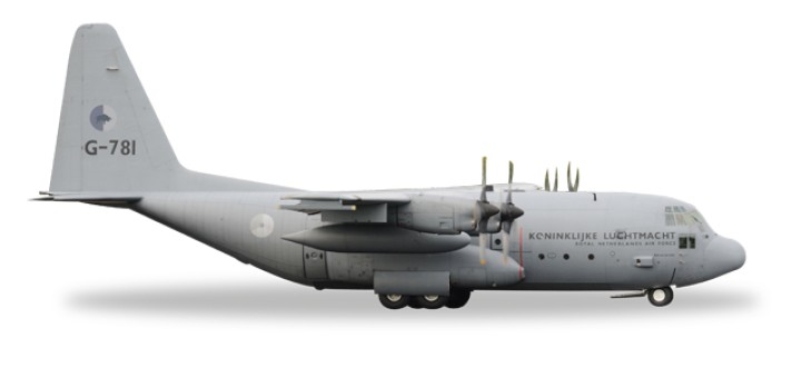 Royal Netherlands Air Force Hercules C-130H  Lockheed 336 Squadron G-781 Herpa 530477 Scale 1:500 