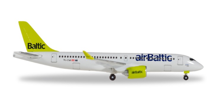 New Mould! Air Baltic CS300 Bombardier Registration YL-CSA 530798 Scale 1:500