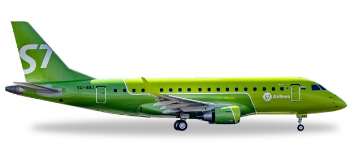S7 Airlines Embraer E-170 New Livery registration VQ-BBO Herpa 530866 Scale 1:500