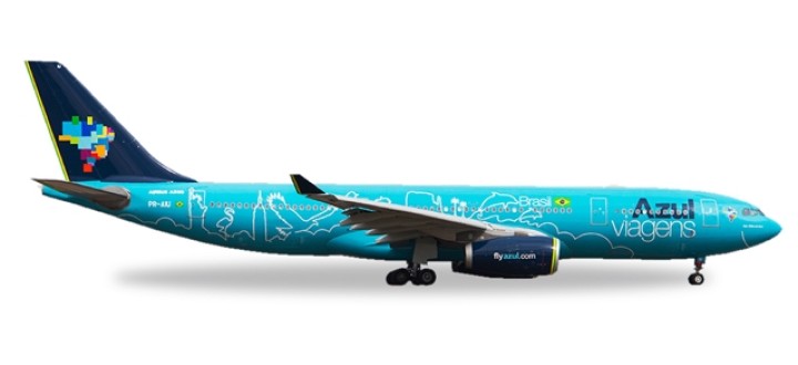 Azul Airbus A330-200 Azul Viagens registration PR-AIU Herpa 530927 scale 1:500
