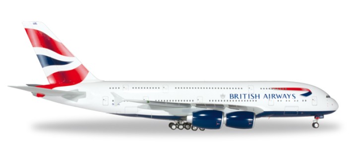 British Airways Airbus A380 Reg# G-XLEL Herpa 556040-001 Scale 1:200