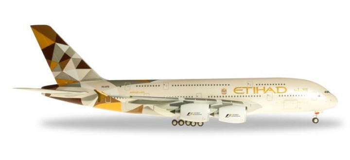 Etihad Airbus A380-800 F1 markings Reg# A6-APB Herpa 557092-001 Scale 1:500
