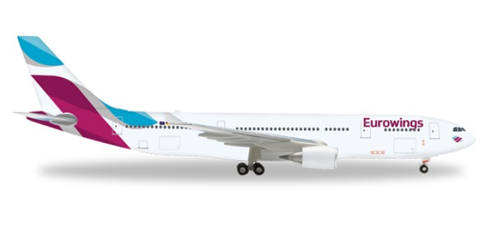 Eurowings Airbus A330-200 Reg# D-WING Herpa Wings HE557399 Scale 1:200