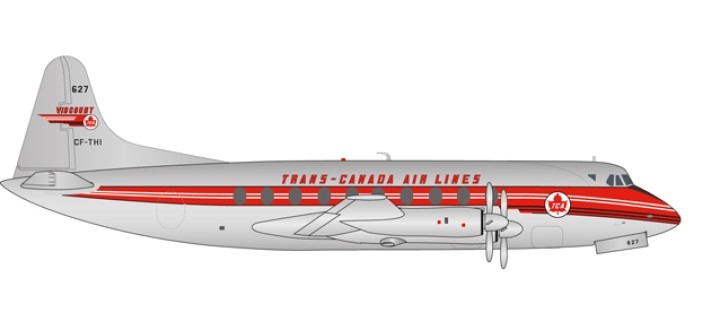 Trans Canada Air Lines Vickers Viscount 700 registration CF-THI Herpa 558938 Scale 1:200