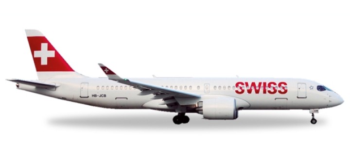 Swiss Bombardier CS300 HB-JCB Herpa 558952 1:200