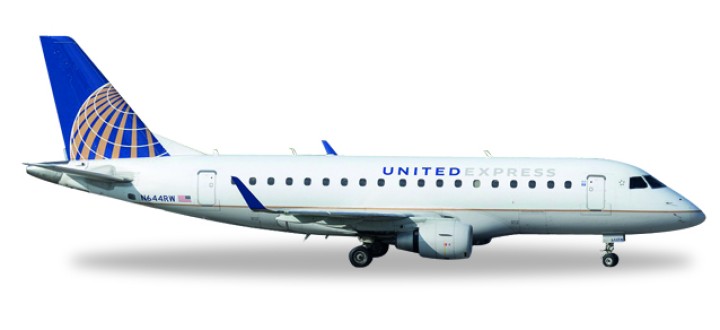United Express (Republic Airlines) Embraer E170 Reg# N644RW Herpa 562584 Scale 1:200 