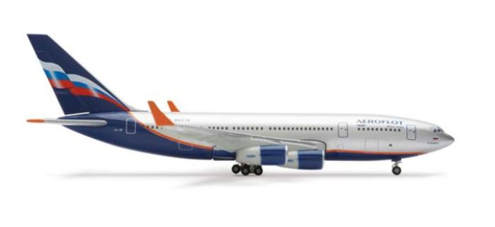 アエロフロート Ilyushin IL-96-300 herpa 1/500 Herpa Wings Aeroflot IL-96-300 die-cast model ezToys - Diecast