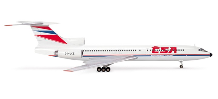 CSA Tupolev TU-154M Herpa 554558 scale 1:200 ezToys - Diecast