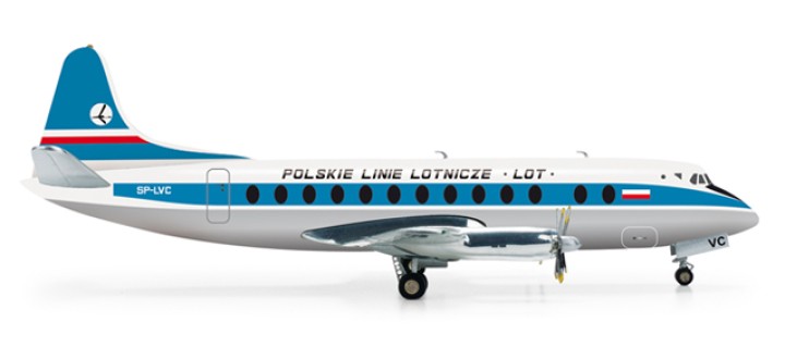 LOT Polish Airlines Vickers Viscount 800 Herpa 554657 scale 1:200