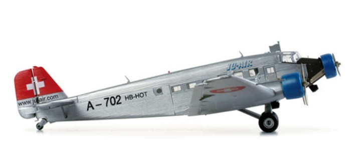 Ju-Air JU52 Dessau A-702 Reg# HB-HOT Herpa Wings HE019286 Scale 1