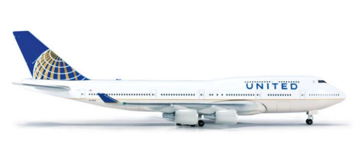 Herpa United 747-400 Reg# N119UA Post Co. Livery 1:500