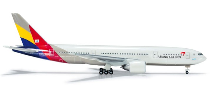 DIECAST PLANE Sky ASIANA AIRLINES BOEING 777-200 0598AS SCALE 1:500 