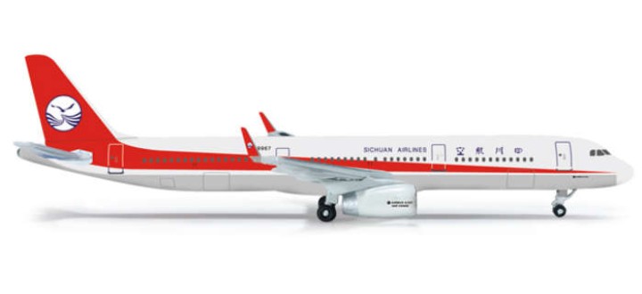 Sichuan Airbus A321 Reg# B-9967 Herpa Wings HE524964 Scale 1:500