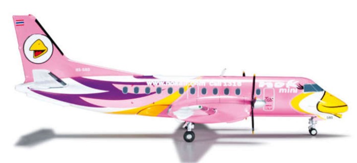  Nok Air Saab SF-340 Pink Reg# HS-GBD HE556088 1:200 