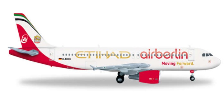 Air Berlin/Etihad A320 Combined Livery "Moving Forward" Reg# D-ABOU Herpa 556569 Scale 1:200