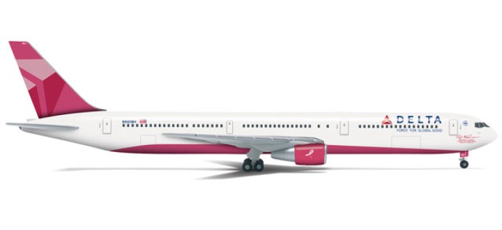 Delta Air Lines Boeing B767-400 "Pink Plane" 1:400 HE562393 