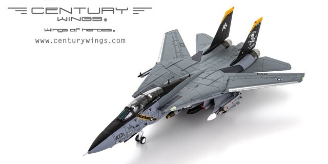 F-14B Tomcat USN VF-103 Jolly Rogers 60th Anniversary AA103 USS JFK 2003  with keychain Century Wings CW-001637 scale 1:72