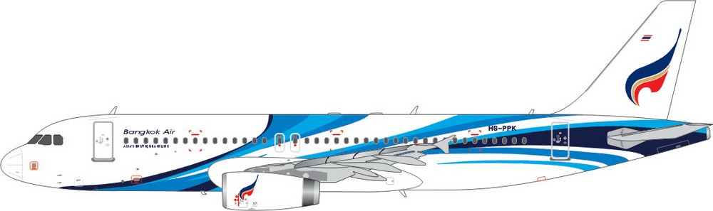 Highly detailed Phoenix Model diecast model airplane Bangkok Air