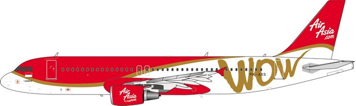 AirAsia Wow Airbus A320 Reg PK-AXS Phoenix 11386 Die-cast Scale 1