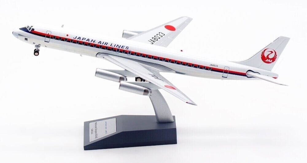 JAL Japan Air Lines Douglas DC-8-62 JA8033 Polished With Stand  B-862-JAL-33P Inflight 200 Scale 1:200