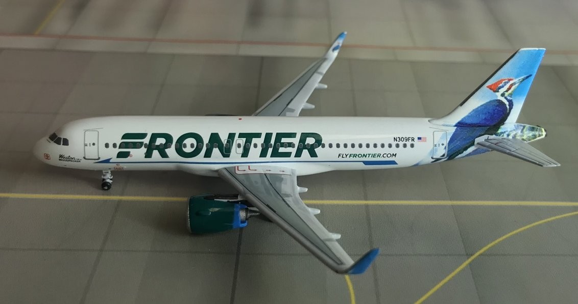 Frontier Airbus A320-NEO Reg#N309FR AC419291 Aero Classics Scale 1
