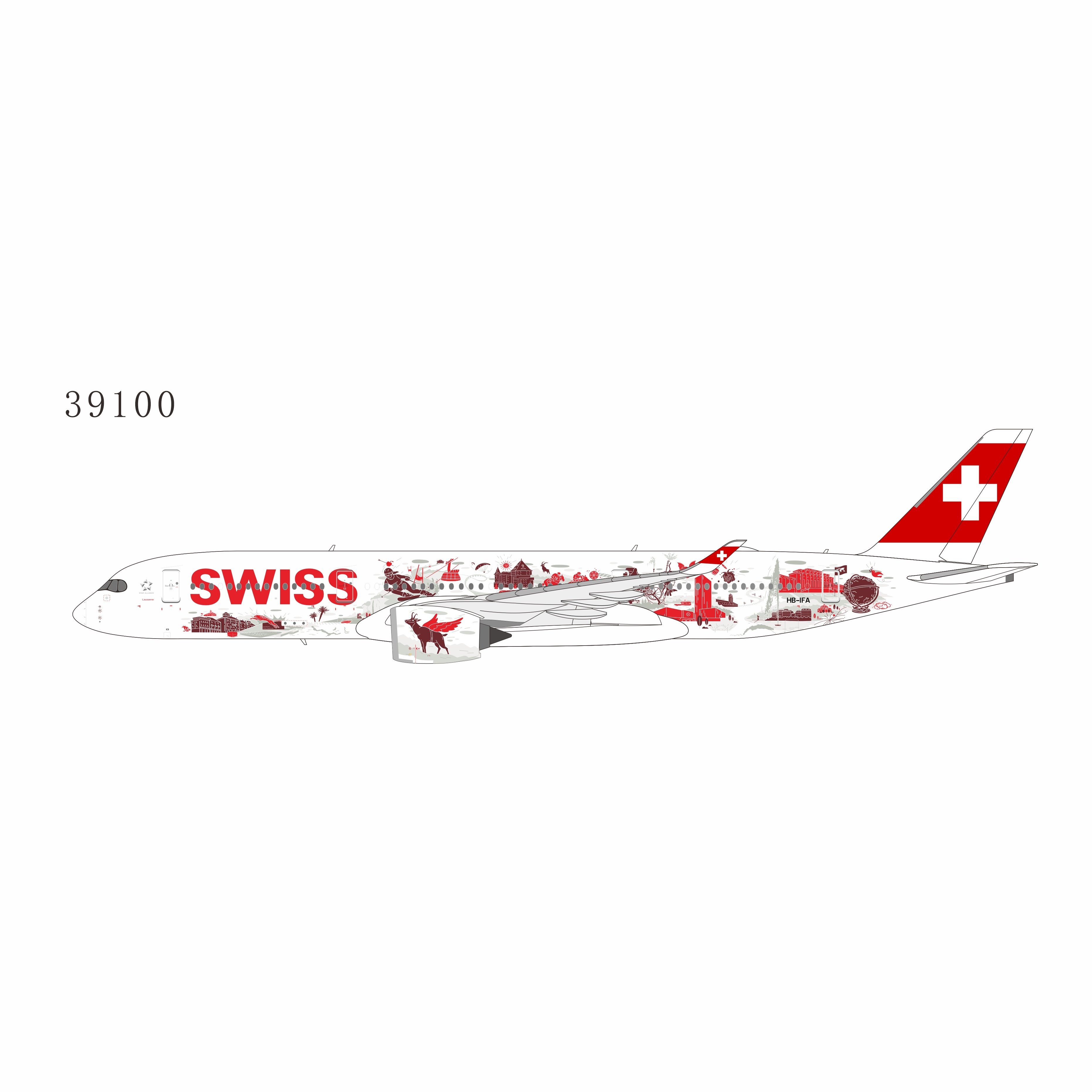 Swiss Airbus A350-900 Wanderlust Reg: HB-IFA NG39100 1:400