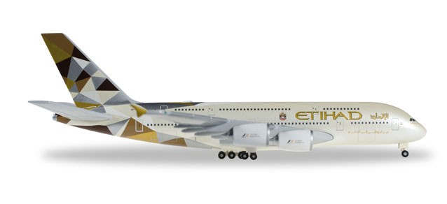 Highly detailed Herpa Wings Etihad Airbus A380 With Satellite Dome! Reg# A6-APH  Herpa 527712-002 1:500 ezToys - Diecast Models and Collectibles
