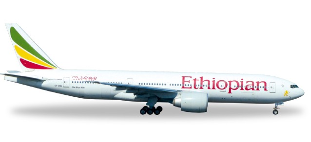 Herpa Wings 1:500 Boeing 777-200lr Ethiopian et-Ann 528115 modellairport 500 