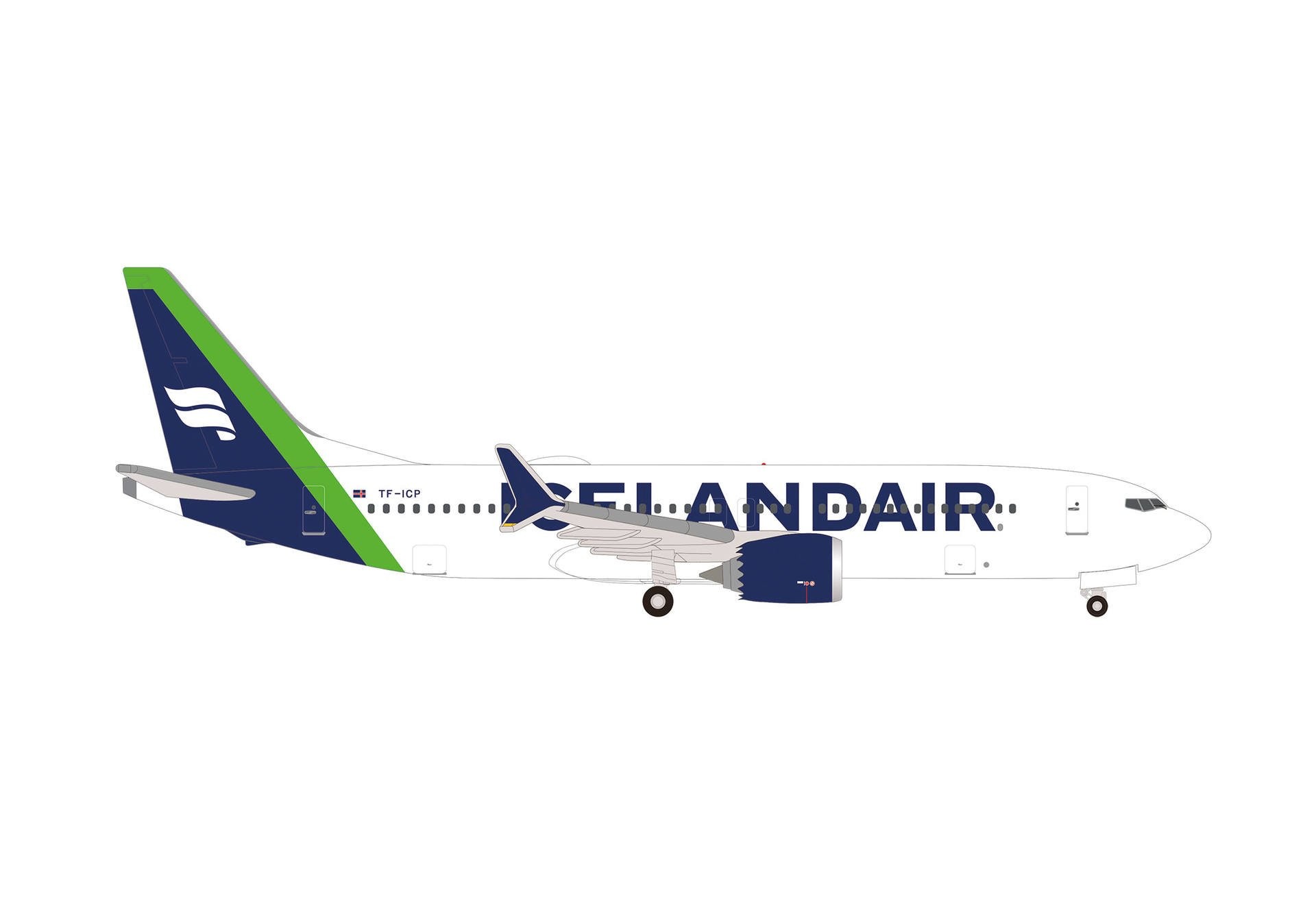 Herpa Modellflugzeug Icelandair Boeing 757-300 100 Years Icelandic Independence - TF-ISX Þingvellir Miniatur im Maßstab 1:500, Sammlerstück, Flugzeug Modell ohne Standfuß, Metall