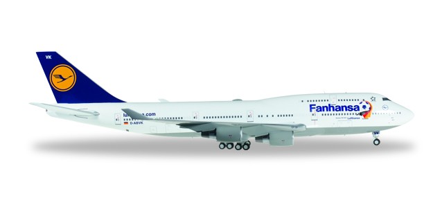 Herpa Wings 1:200 Boeing 747-400 Lufthansa Fanhansa 557313 