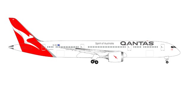 558778 Herpa Wings 1:200 Qantas Boeing 787-9 VH-ZNA Die-Cast Model Plane 
