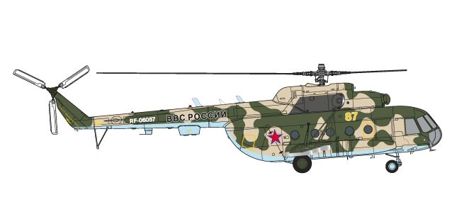 1:72 Mil Mi-8 hip helicopter Russian Army Aircraft Diecast Easy model 