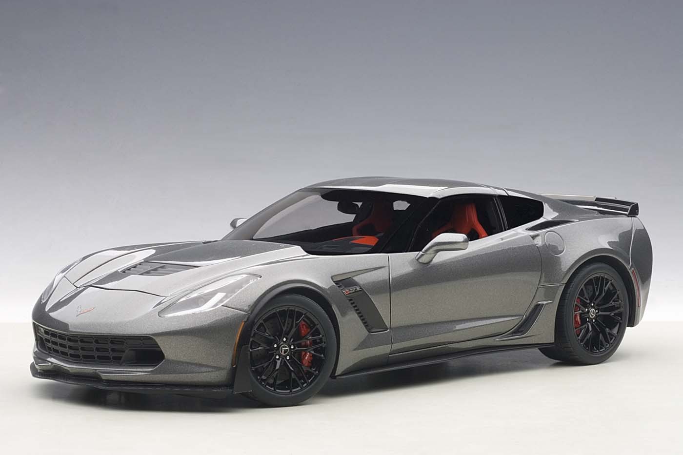 Highly detailed AUTOart Chevrolet Corvette C7 206 Dark Silver